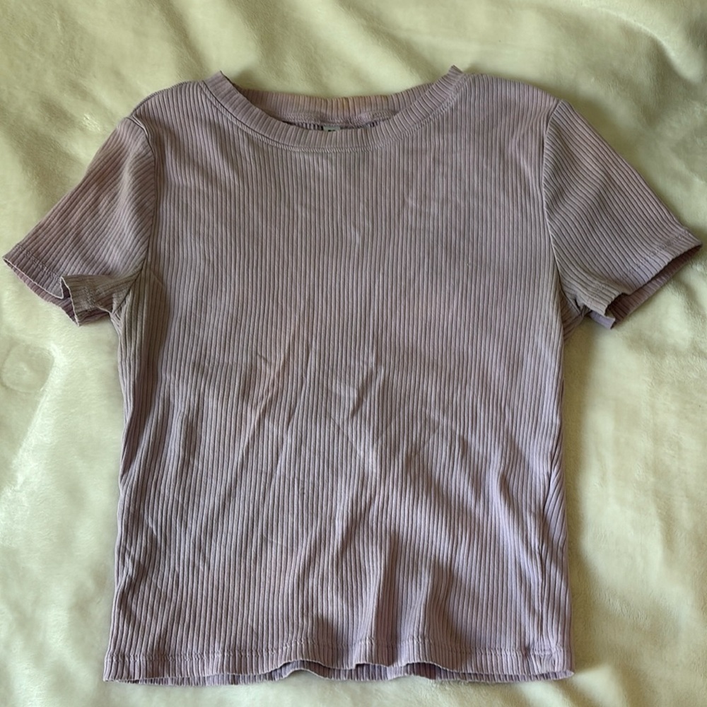 Purple ribbed top
